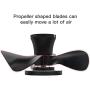 ocioc Quiet Ceiling Fan with LED Light 22 inch Large Air Volume Remote Control Black for Kitchen Bedroom Dining room Patio