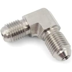 3AN to 3AN Fitting - 90 Degree Male Union Elbow Flare Adapter for Brake Clutch Fuel Oil Coolant (Steel) - K-MOTOR