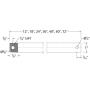 18in Ceiling Fan Extension Downrod in Matte White