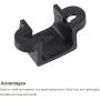 MECCANIXITY Motor Mounting Bracket Motor Base 11.5mm Black with Screws Nuts for N20 Micro Gear Motor 4 Pack