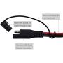 CUZEC 2-Way Splitter, SAE Connector,1 to 2 SAE Connector Power Charger Adapter