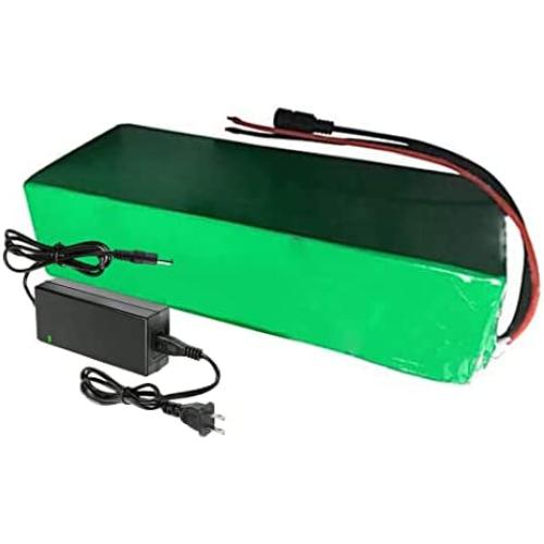 Jieoto E-Bike Lithium Battery 48V 6Ah Rechargeable Battery Pack 6000mAh Lithium-ion Battery Fits for 200W-500W Electric Bike Motor with BMS + Charger