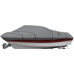 Classic Accessories Lunex RS-1 Trailerable Boat Cover - fits 17ft.-19ft. V-Hull Runabouts, Outboards and I/O (Beam Width up to 102in.), Gray, Model Number 20-143-111001-00