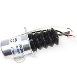 AM124379 Fuel Shut-off Solenoid - SINOCMP Shutdown Solenoid Valve for John Deere 415 455 F915 F925 F935 Front Mower Excavator Parts, 3 Month Warranty