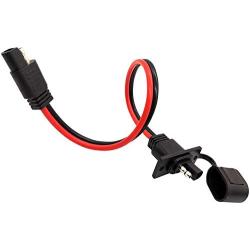 Apoi SAE Solar Power Socket Sidewall Port,Weatherproof SAE Quick Connect Solar Panel Mount Universal Flush 12AWG SAE Extension Cable-Mountable Connector [Male to Male]