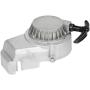 FVRITO Alloy Easy Pull Recoil Start Starter Spark Plug Ignition Coil for 2 Stroke 47cc 49cc 50cc SYX Taotao Coolster SSR Chinese ATV Quad 4 Wheeler Go kart Pit Dirt Mini Pocket Bike Motor Silver
