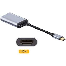 Xiwai USB-C Type C to HDMI Converter HDTV Adapter 4K 60hz 1080p with Female PD Power Port