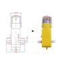Yahboom DC Gear Motor DC Dual Shaft 3-6V TT Motor Strong Magnetic Anti-Interference Carbon Brush 1:48 for Arduino DIY Smart Car Robot (4 PCS)