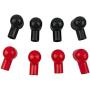 8 Pcs Red and Black Battery Terminal Boots Insulating Covers, PVC Cable Lug Protector Cover Lug caps for Auto Marine Commercial and Power Sports, Insulating Rubber Covers Skins Tool Parts