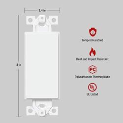ENERLITES Blank Adapter Insert for Decorator Wall Plates, Unbreakable Polycarbonate Thermoplastic, UL Listed, 6001-W-10PCS, White, 10 Piece