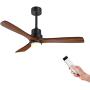 WERBUY Wood Ceiling Fans with Lights Remote Control, 52