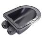 Black Waterproof Double Cable Entry Gland, ABS IP68 Water Protect Cable Duct Diameter 3-7mm for RV, Motorhomes, Campervans, Caravans, Boats, Solar Panels, CCTV