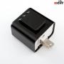 12V Speed Adjustable 2 Pin LED Electronic Flasher Relay for Motorcycle Turn Signal Direct Replacement Universal Hazard Warn Hyper Flash Relay (Black,1pcs)