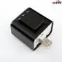 12V Speed Adjustable 2 Pin LED Electronic Flasher Relay for Motorcycle Turn Signal Direct Replacement Universal Hazard Warn Hyper Flash Relay (Black,1pcs)