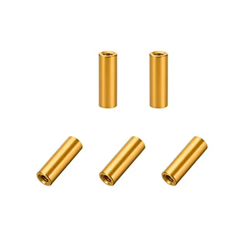uxcell 5 Pcs M3x15mm Round Aluminum Standoff Column Spacer Female Golden Tone for Drone FPV Quadcopter Racing RC Multirotors Parts DIY