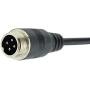 Car Video 4Pin Aviation Extension Cable for CCTV Rearview Camera Car Truck Trailer Camper Bus Motorhome Vehicle Backup Monitor Waterproof Shockproof System 3FT/1M