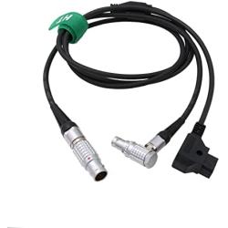 HangTon D-tap Power Y-Cable for Preston Micro Force V+F 10 Pin to Heden M26T Analog Motor Right Angle 4 Pin 1M