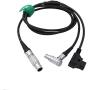 HangTon D-tap Power Y-Cable for Preston Micro Force V+F 10 Pin to Heden M26T Analog Motor Right Angle 4 Pin 1M