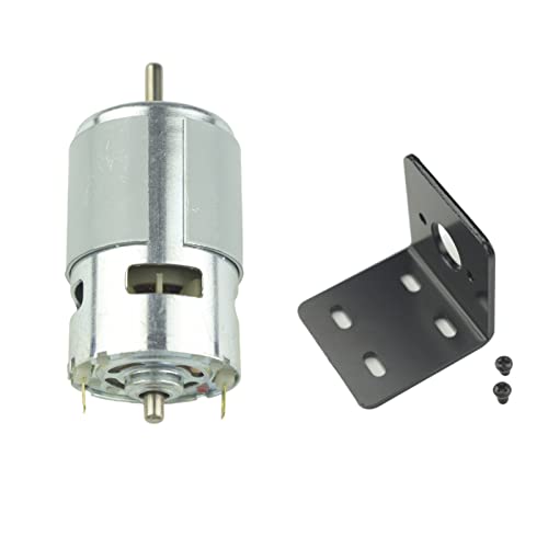 CONQUERALL 775 DC Motor 12-24V 4000-8000RPM Small Motor High Torque DC Motor Low Noise Gear Motor with Bracket