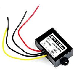 KNACRO DC Converter DC 24V 36V 48V 60V 20-75V to DC 12V 5A 60W Car Power Converter Waterproof Shockproof Dustproof Suitable for Car Audio, Monitoring Equipment, Display, Electric Fan, Motor, etc