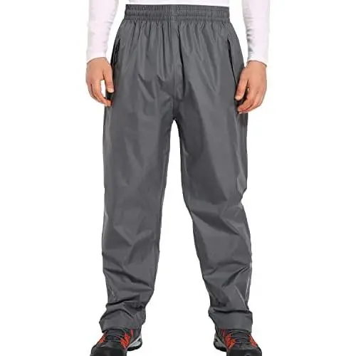 Rain Pants Men, Waterproof Pants Mens Fishing Pants, Work Rain Gear Pants for Men Motorcycle Hiking Outdoor Windproof Golf