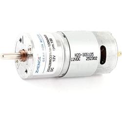 sourcing map Magnetic Electric Geared Box Motor DC 12V 150RPM 4mm Shaft Dia Cylindrical