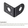 MECCANIXITY Motor Mounting Bracket Motor Holder 31x26x33mm Black with Screws for Motor 6 Pack