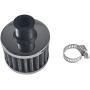 Miaowa 2PCS 12mm Mini Universal Sliver Motor Cone Cold Clean Air Intake Filter Turbo Vent Breather, Silver