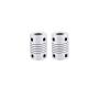 Xnrtop 6.35mm to 6.35mm Shaft Coupling 25mm Length 18mm Diameter Stepper Motor Coupler Aluminum Alloy Joint Connector for 3D Printer CNC Machine DIY Encoder(Pack of 2）