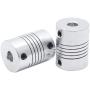 BTMB 2pcs Flexible Couplings 5mm to 6mm Aluminum Stepper Motor Shaft Coupler for 3D Printer CNC Machine DIY(19x25mm)