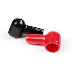 8 Pcs Red and Black Battery Terminal Boots Insulating Covers, PVC Cable Lug Protector Cover Lug caps for Auto Marine Commercial and Power Sports, Insulating Rubber Covers Skins Tool Parts