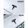 ARKOSKNIGHT Tesia T Logo 3D Badge Replacement Sticker Compatible with Tesia Model 3 X Y S Front Back Trunk T Logo Replace Emblem Stickers Accessories (Bright Black)