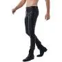 MSemis Mens Faux Leather Pants Punk 80s Rock Skinny Leggings Tight Gothic Motorcycle Biker Pants
