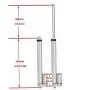 EElabper 750N Electric Linear Actuator 10mm/s 12V Stroke 250mm Motor Linear Motion Controller with Limit Switch