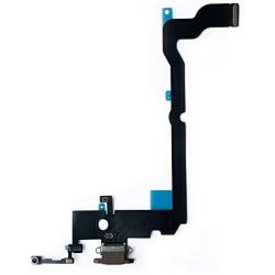Johncase OEM Charging Port Dock Connector Flex Cable + Microphone + Vibrating Motor Buckle Replacement Part Compatible for iPhone Xs MAX All Carriers (Gold)