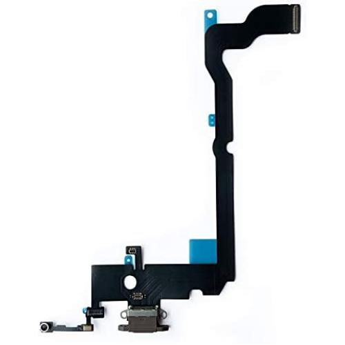 Johncase OEM Charging Port Dock Connector Flex Cable + Microphone + Vibrating Motor Buckle Replacement Part Compatible for iPhone Xs MAX All Carriers (Gold)