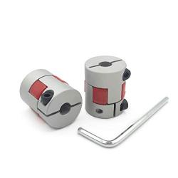 2PCS 6mm to 6mm Aluminium Plum Flexible Shaft Coupling 25mm Length 20mm Diameter Connector Flexible Coupler for 3D Printer CNC Machine and Servo Stepped Motor