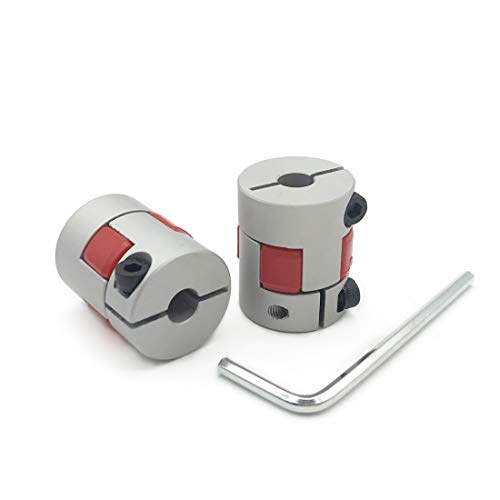2PCS 6mm to 6mm Aluminium Plum Flexible Shaft Coupling 25mm Length 20mm Diameter Connector Flexible Coupler for 3D Printer CNC Machine and Servo Stepped Motor