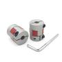 2PCS 6mm to 6mm Aluminium Plum Flexible Shaft Coupling 25mm Length 20mm Diameter Connector Flexible Coupler for 3D Printer CNC Machine and Servo Stepped Motor