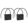 uxcell Ceiling Fan Capacitor CBB61 25uF 250V AC 2 Wires Metallized Polypropylene Film Capacitor 48x38x26mm for Electric Fan Pump Motor Generator 2Pcs