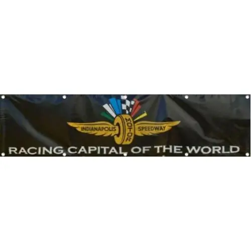 Racing Capital of the World flag Indianapolis Motor Speedway flag 2X8FT Large Decor Automotive Outdoor/Indoor Banner