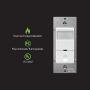 TOPGREENER Motion Detector Light Switch, in Wall Sensor Switch, Occupancy Sensor Switch 500W LED CFL 1/4HP, Wall Plates Included, Neutral Wire Required, TDOS5, White, 2 Pack