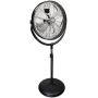 Comfort Zone CZHVP20S 20-Inch 3-Speed Slim-Profile High-Velocity Industrial Pedestal Fan with Aluminum Blades and Adjustable Tilt , Black