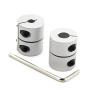 Zeberoxyz 2PCS Shaft Coupling 5mm to 8mm Aluminum Alloy Joint 25mm Length 20mm Diameter Stepper Motor Connector Rigid Coupler for 3D Printer CNC Machine DIY Model (5x8mm）