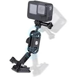 Motorcycle Helmet Chin 360° Double Ball Head Mount Kit for GoPro Hero10, 9, 8, Hero 7, (2018), 6 5 4 3, Hero Black, Session, Xiaomi Yi, SJCAM, and Other Action Camera