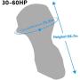 VEITHI Outboard Motor Cover Waterproof, 600D Oxford Fabric Boat Motor Covers Heavy Duty, Sunproof Full Outboard Motor Engine Cover Fit for Motor 30-60 HP, Grey
