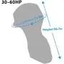 VEITHI Outboard Motor Cover Waterproof, 600D Oxford Fabric Boat Motor Covers Heavy Duty, Sunproof Full Outboard Motor Engine Cover Fit for Motor 30-60 HP, Grey