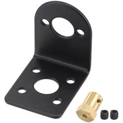 MECCANIXITY Motor Mounting Bracket Motor Holder 33x26x33mm Black with Screws and Hex Coupling for Motor