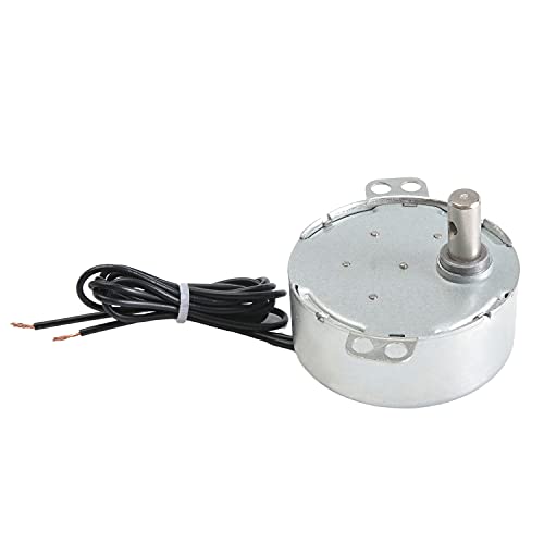 Fielect Synchronous Motor AC 220V 0.8-1RPM Turntable Motor CW/CCW Direction 4W TYC-50 Horizontal Hole Tapping Shaft