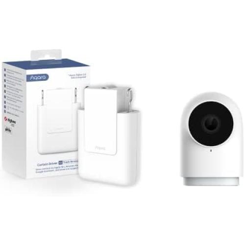 Aqara Smart Curtain Motor E1 Plus Security Camera Hub Indoor G2H Pro, Electric Curtain Driver for Home Automation, Support HomeKit, Alexa, Google Assistant and IFTTT (Track Version)